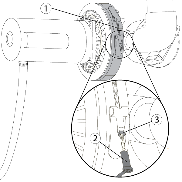 Remove the nut from the band clamp.