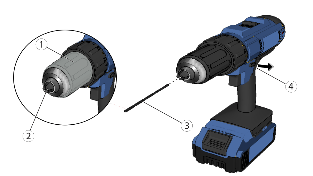 Here's how to put a bit into the drill.