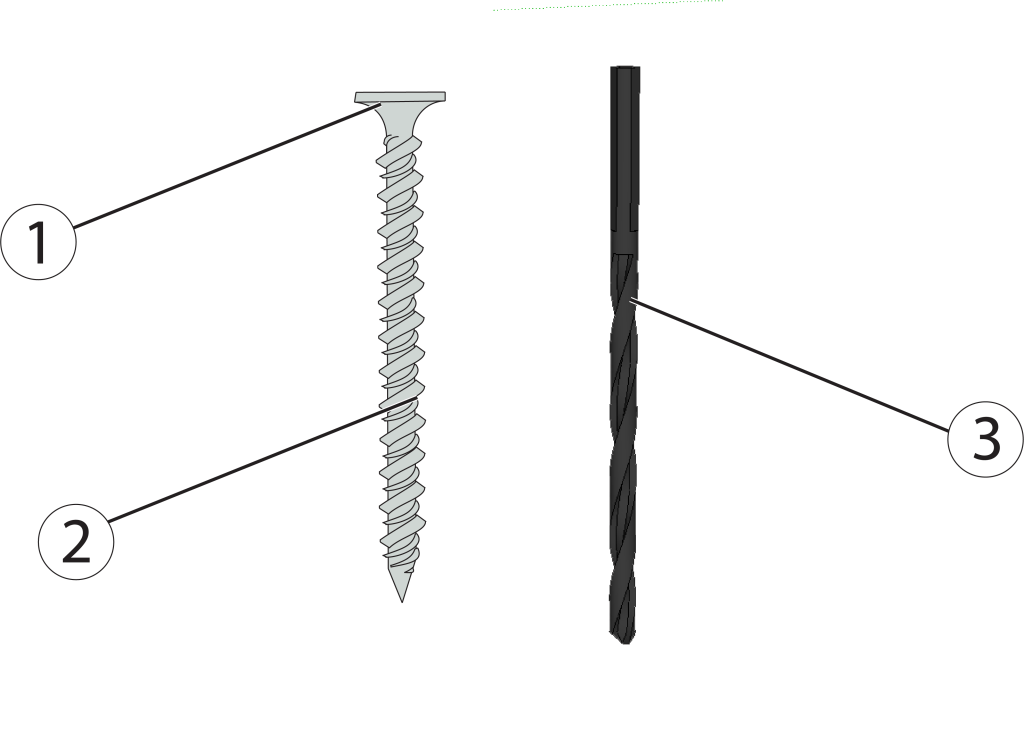 Select a drill bit a little bit smaller in diameter than the screw you plan to use.