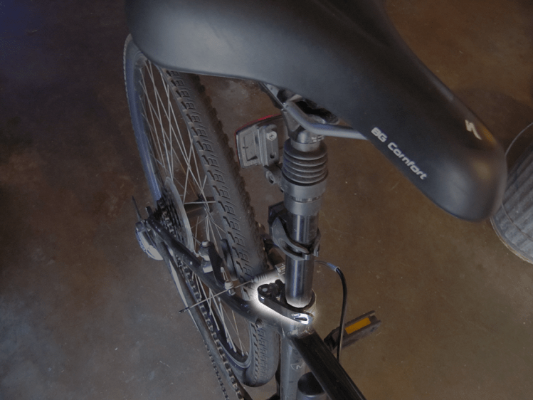 This is the toggle for the bicycle seat.