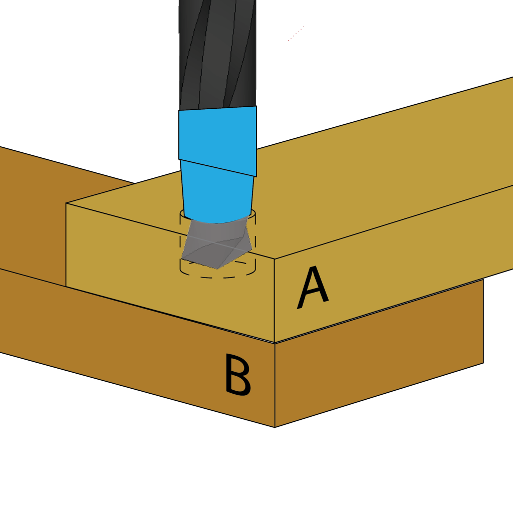 Use a larger drill bit, marked with a bit of masking tape, to make the countersink.