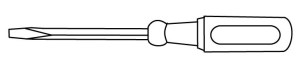 Line drawing of a cushion-grip screwdriver
