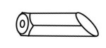 A line drawing of a hex bit