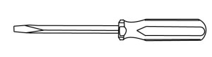 Line drawing of a standard screwdriver