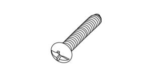 A line drawing of a stove bolt.