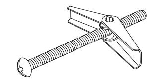 A line drawing of a toggle bolt