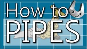 The words How to PIPES superimposed over an image of a sillcock while the Skip mascot looks on.